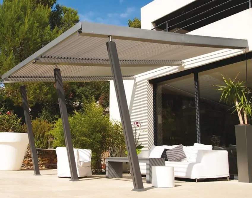 Pergola adossée maison Landerneau